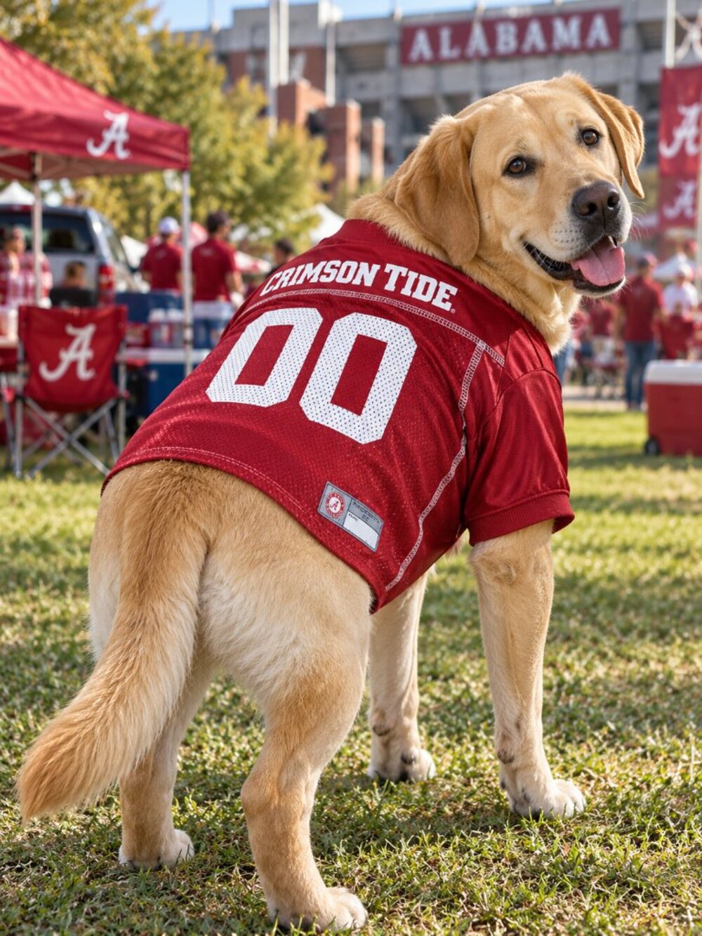 Pets First Alabama Crimson Tide Dog Football Jersey Large NCAA qt